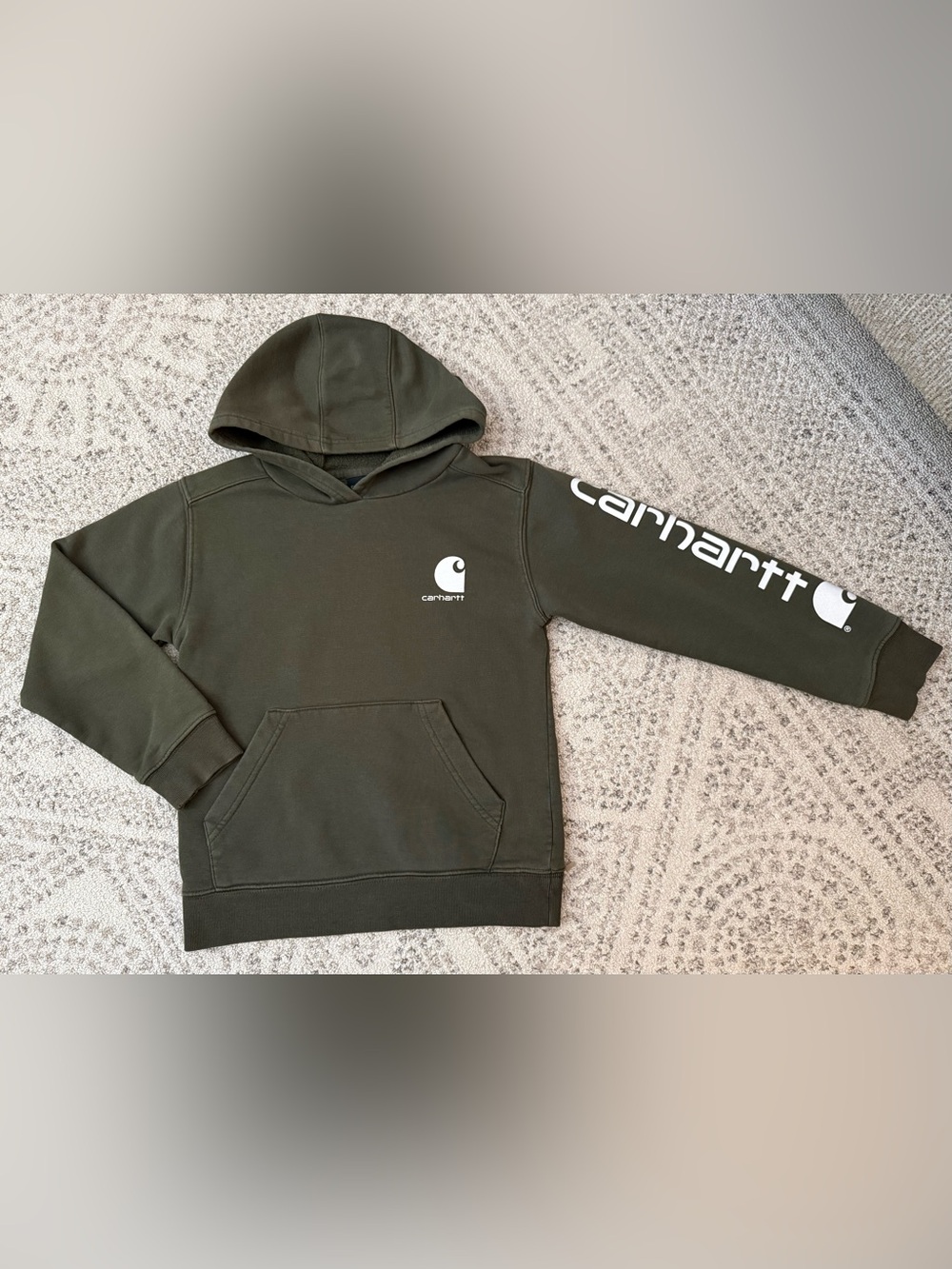 Carhartt Boys Hoodie Sz S (8-10) Olive